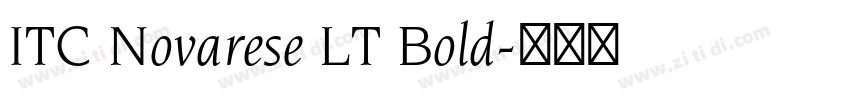 ITC Novarese LT Bold字体转换